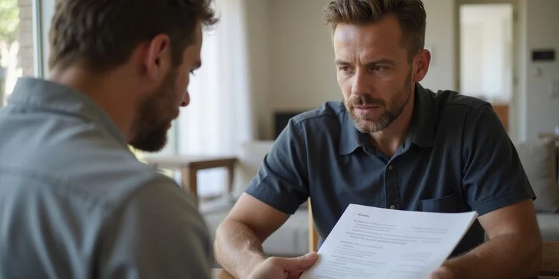 Homeowner reviewing a plumber credentials checklist before hiring a professional for plumbing work