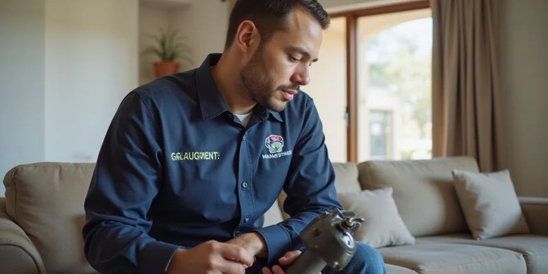 Professional emergency plumber with tools ready for a call-out in Sandton